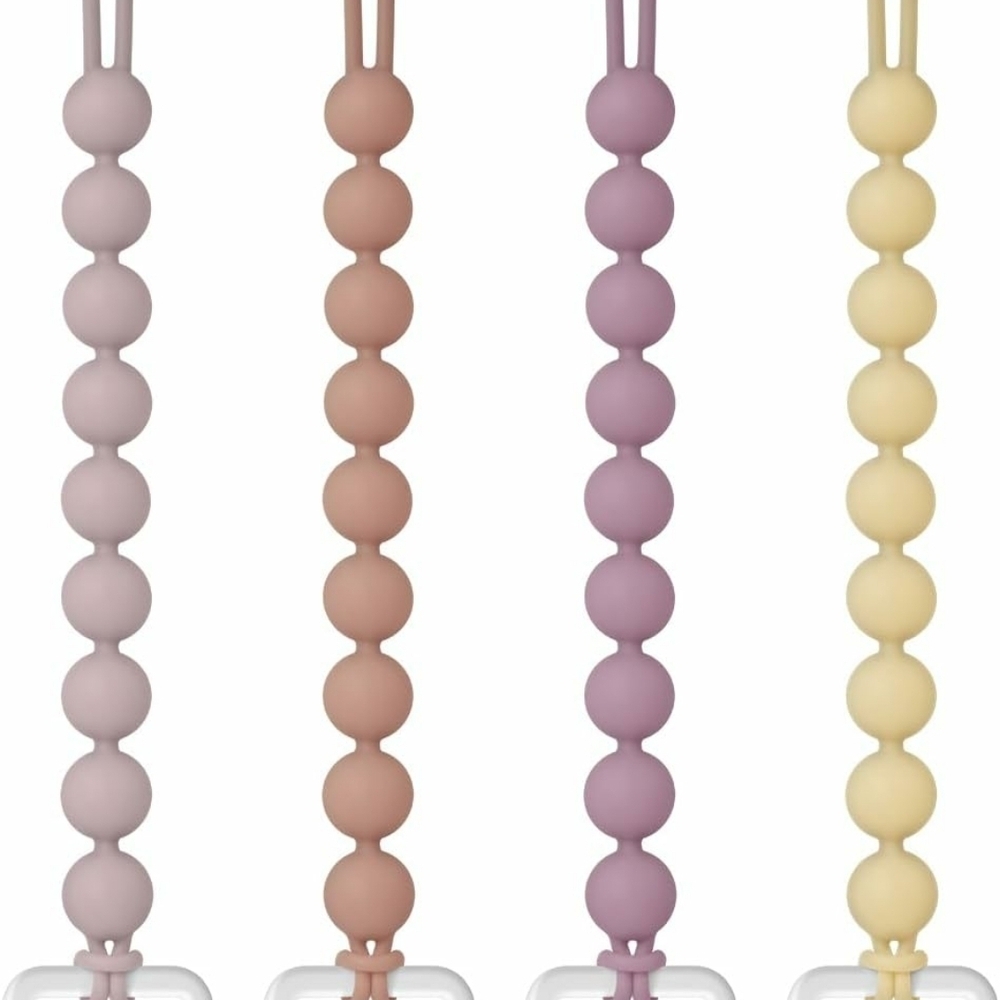 Pastel Beaded Pacifier Clips - Picture 1 of 2